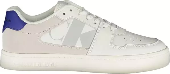 White Polyurethane Men's Sneaker