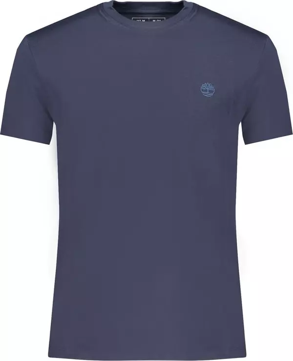 Blue Cotton Men's Slim-Fit T-Shirt