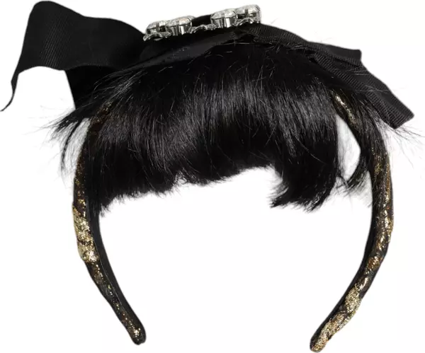 Black Hair Parrucchiera Crystal Headband Diadem