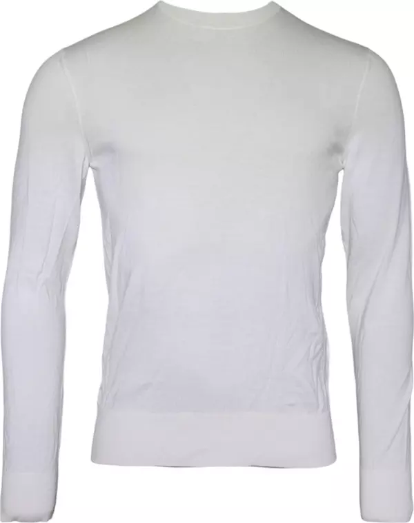 Off White Wool Turtle Neck Pullover Sweater