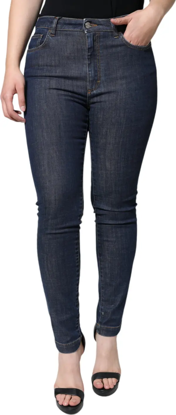 Dark Blue QUEEN Cotton Skinny Denim Jeans