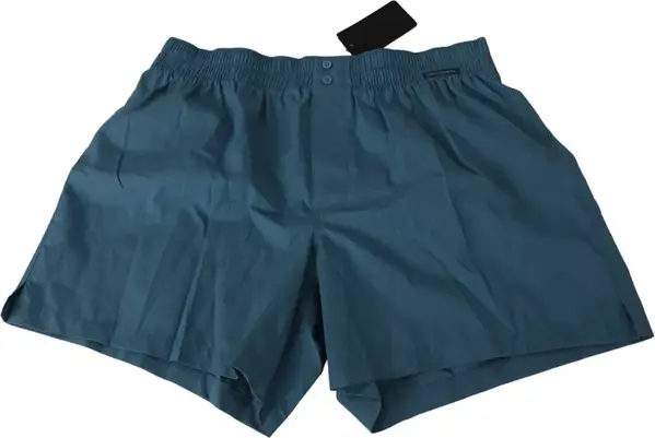 Blue Cotton Regular Boxer Shorts Underwear