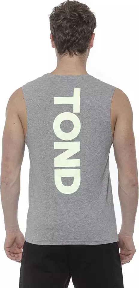 Gray Cotton Men Tank Top
