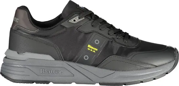 Black Polyurethane Men Sneaker