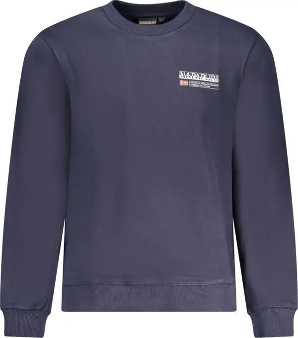 Blue Cotton Men Sweatshirt