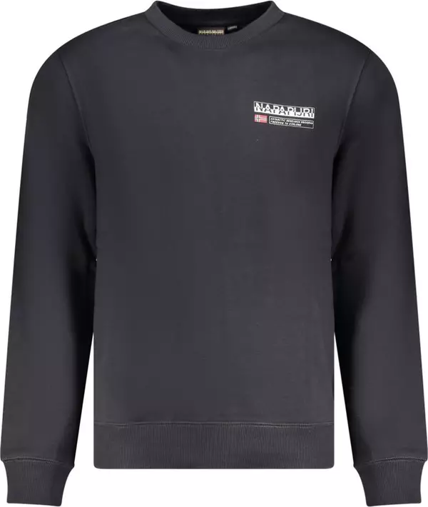 Black Cotton Mens Sweatshirt