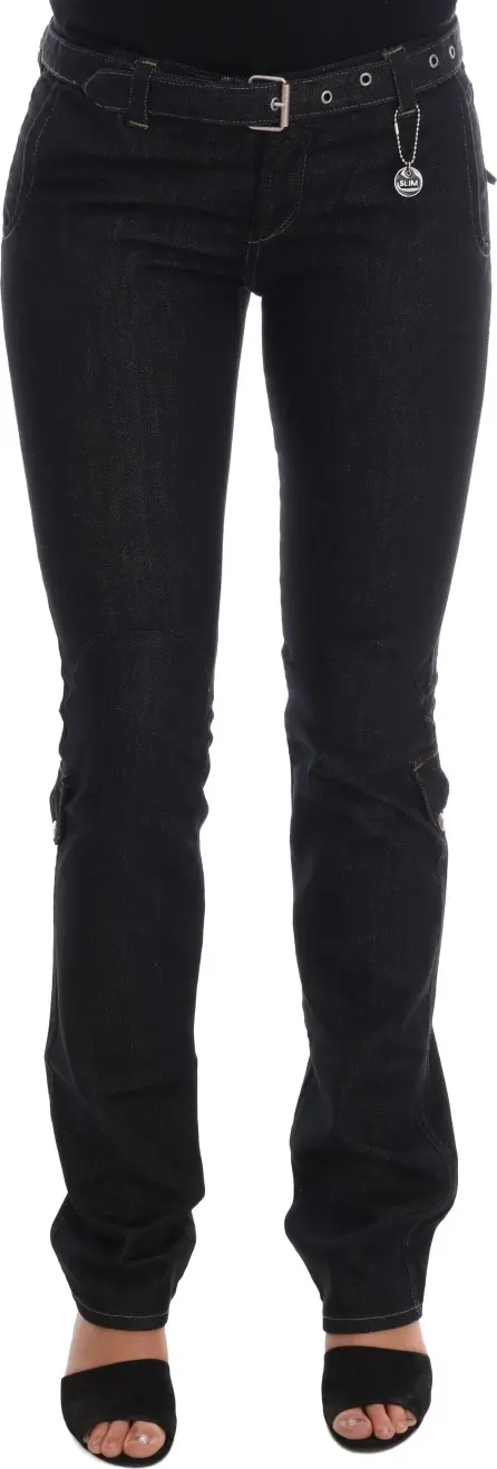 Blue Cotton Stretch Slim Fit Jeans