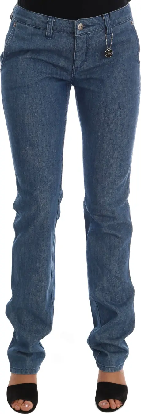 Blue Wash Cotton Slim Denim Jeans