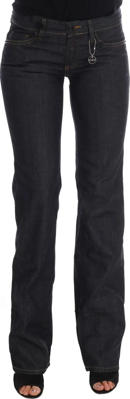 Dark Blue Cotton Classic Fit Jeans