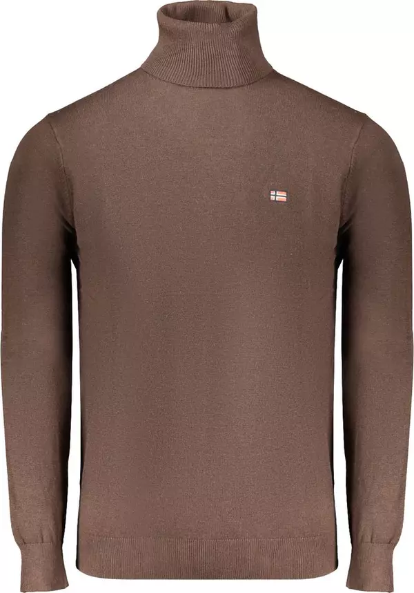 Marrone Polyamide Men Sweater