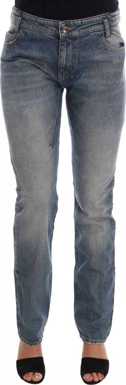 Blue Cotton Stretch Denim Jeans