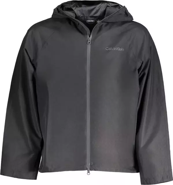 Black Polyester Men's Jacket