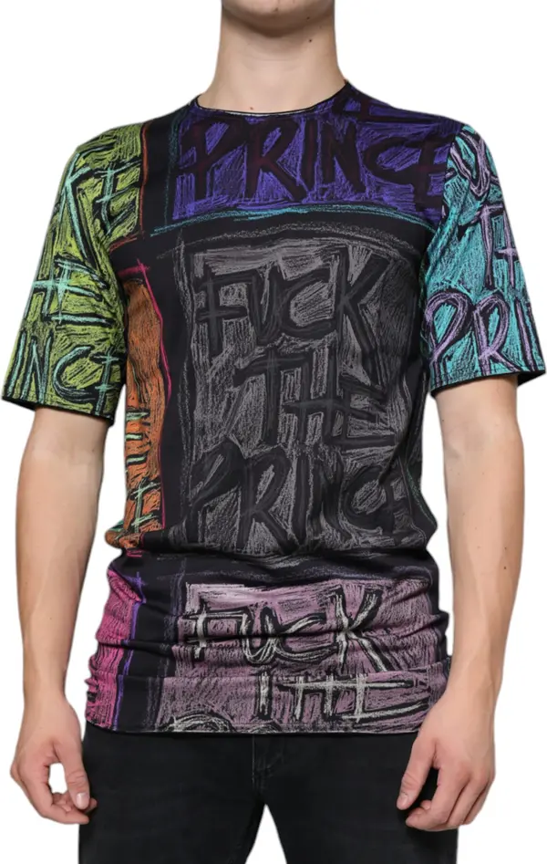 Multicolor Graphic Print Cotton T-shirt