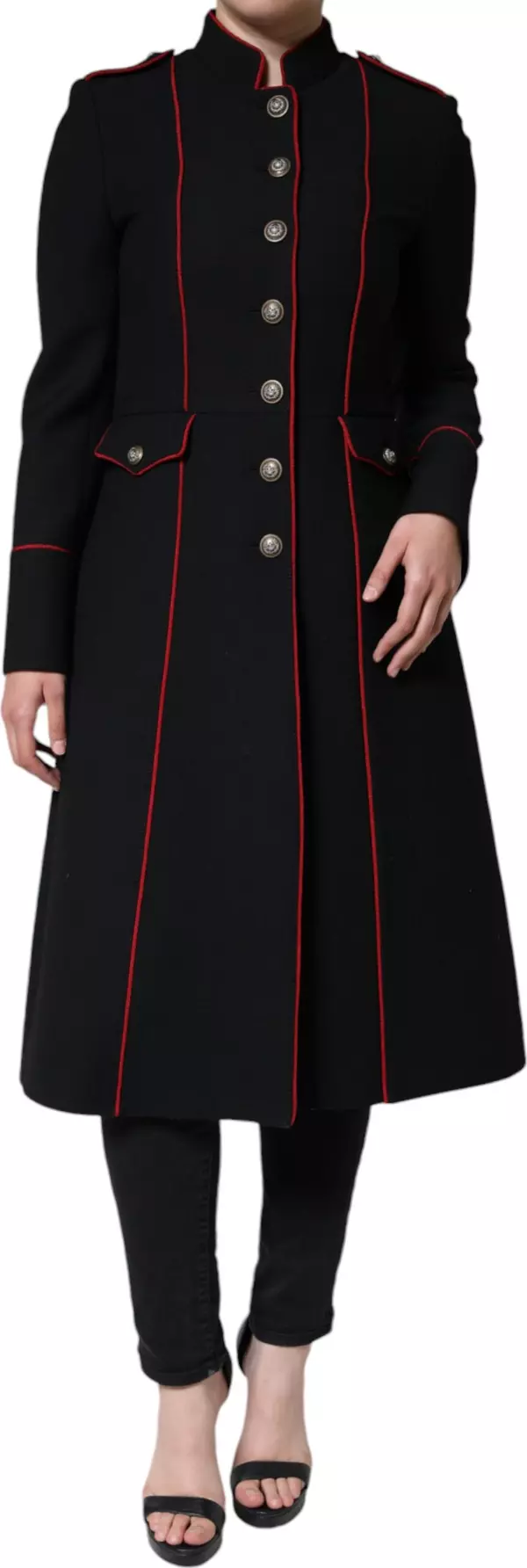 Black Single Breasted Trench Coat Jacket