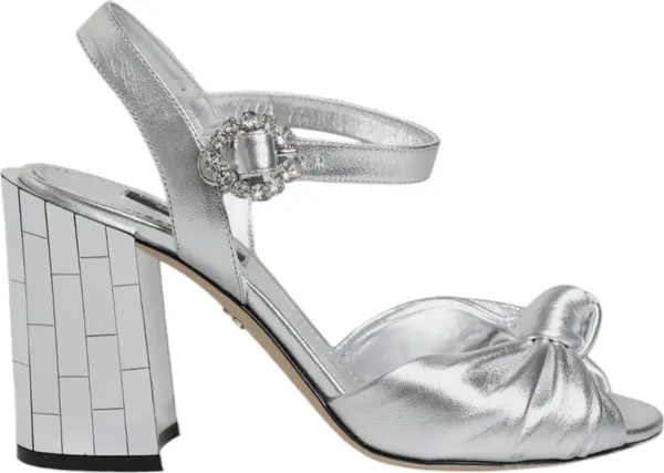 Silver Mirror Heels KEIRA Sandals Shoes