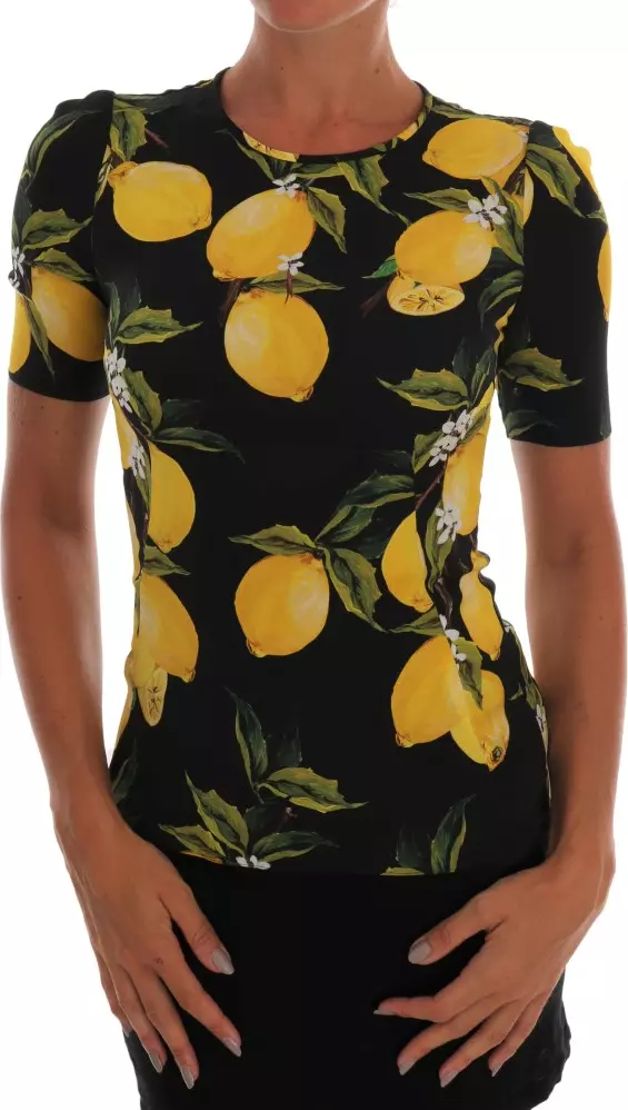 Multicolor Lemon Silk Stretch T-Shirt