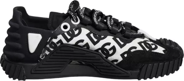 Black Logo Lace Up Low Top NS1 Sneakers Shoes