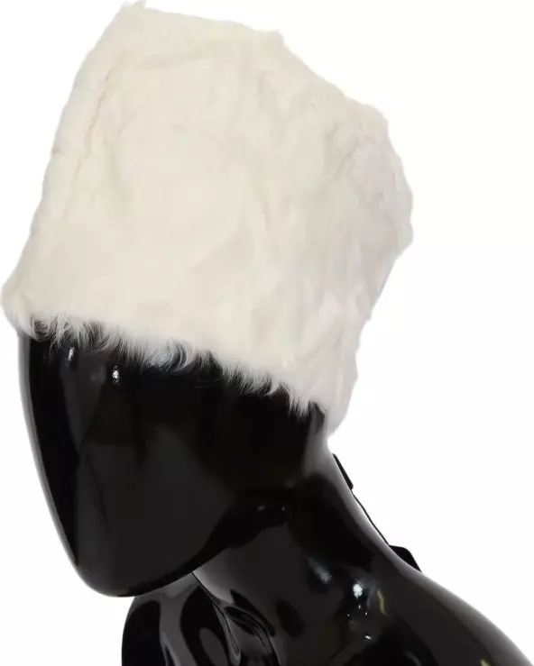 White Xiangao Lamb Fur Beanie
