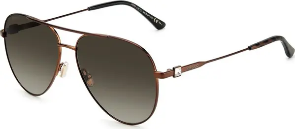 Brown Metal Sunglasses