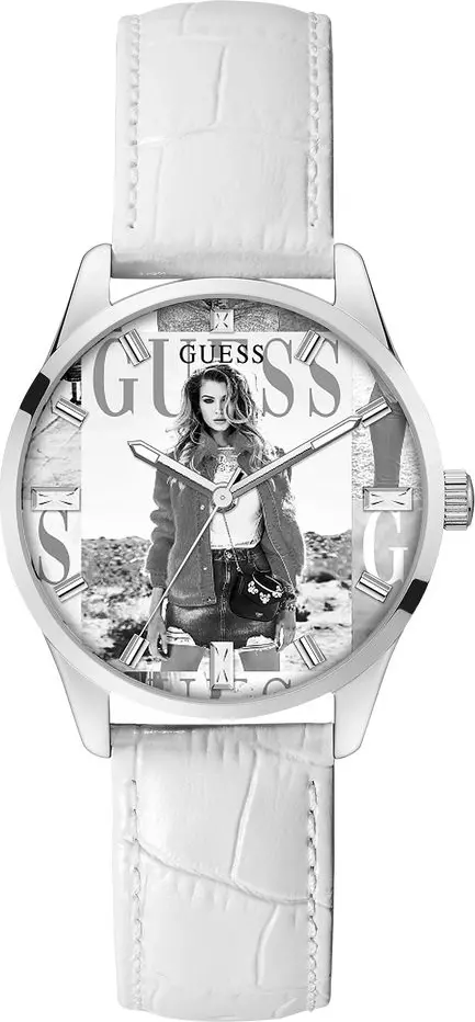 White Leather Dress Watch