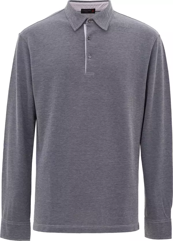 Blue Cotton Polo Shirt