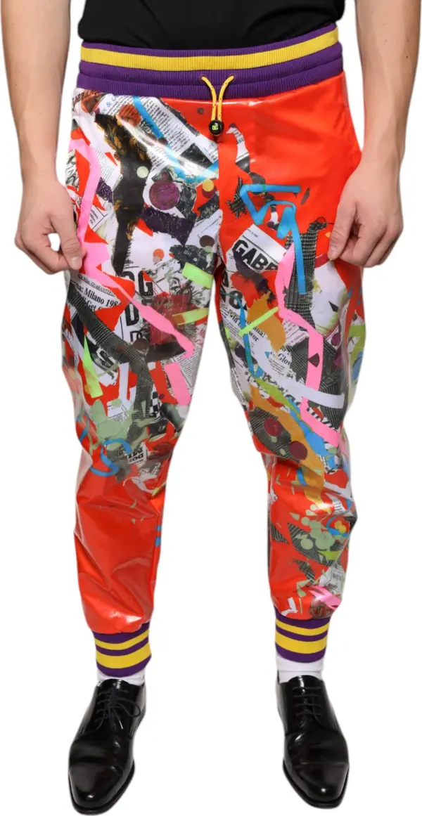 Multicolor Printed Jogger Sweatpants Pants