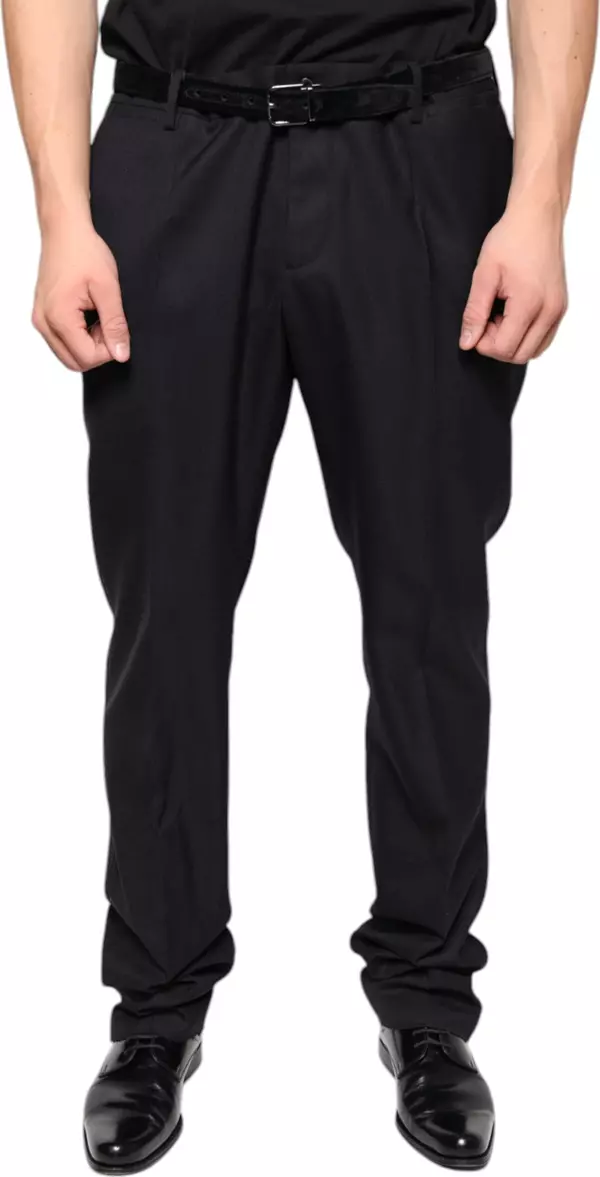 Black Wool Skinny Dress Formal Pants