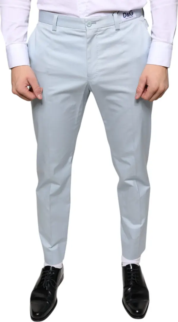 Light Blue Cotton Dress Pants