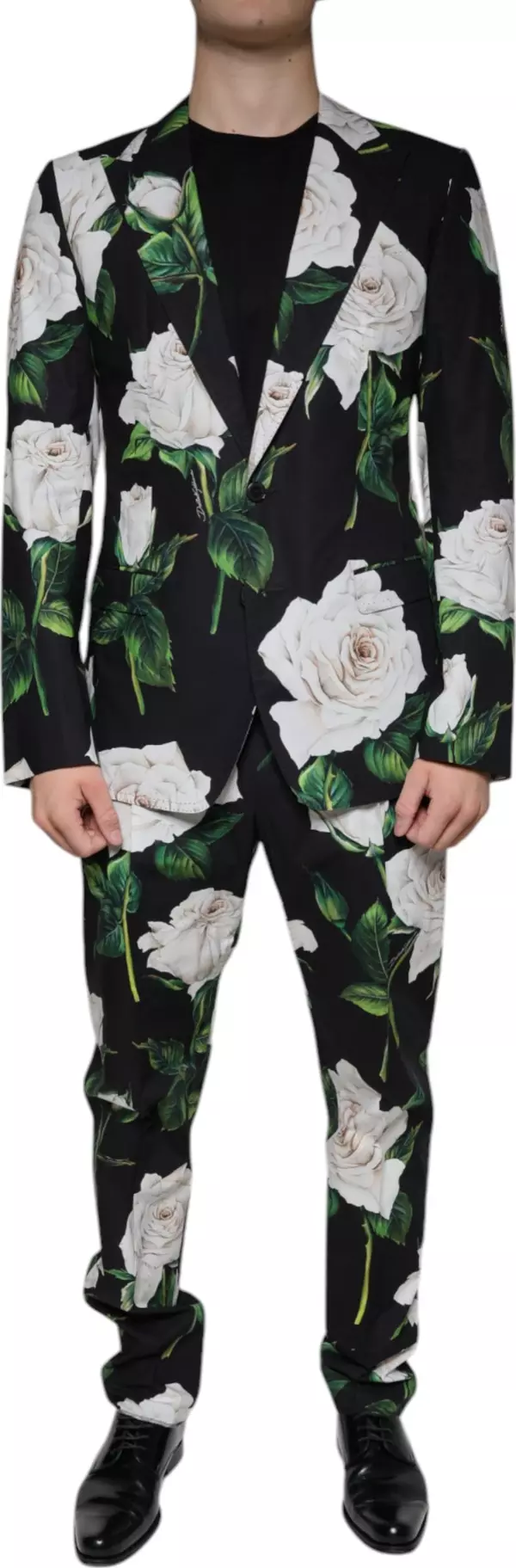 Black Rose Cotton Men Formal 2 Piece Suit