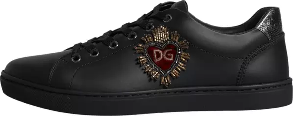 Black London Sacred Heart Men Sneakers Shoes