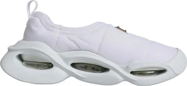 White Padded Fabric Low Top Sneakers Shoes