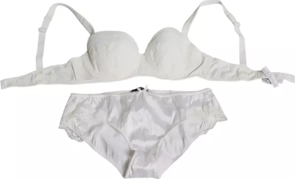 White Silk Stretch Panty Balconette Bra Underwear