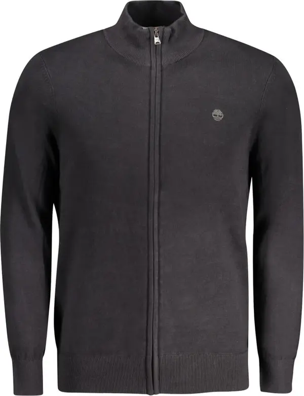 Black Organic Cotton Men Cardigan
