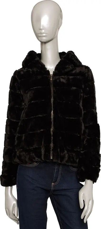 Black Polyester Jackets & Coat