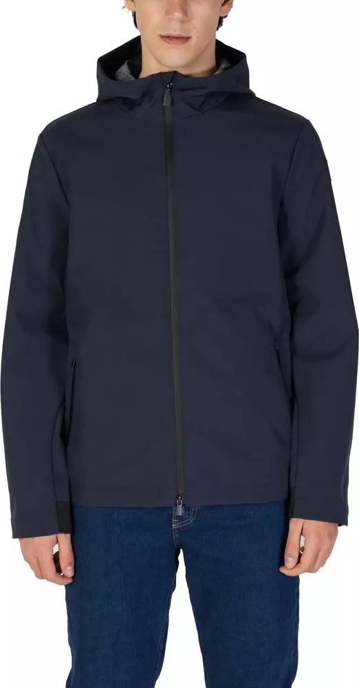 Blue Polyester Shell Jacket