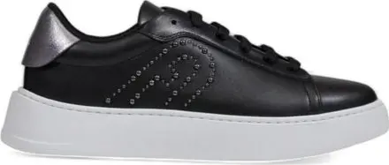 Black Polyethylene Low Top Sneakers