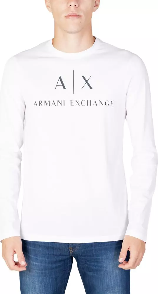 White Cotton Long Sleeve T-Shirt