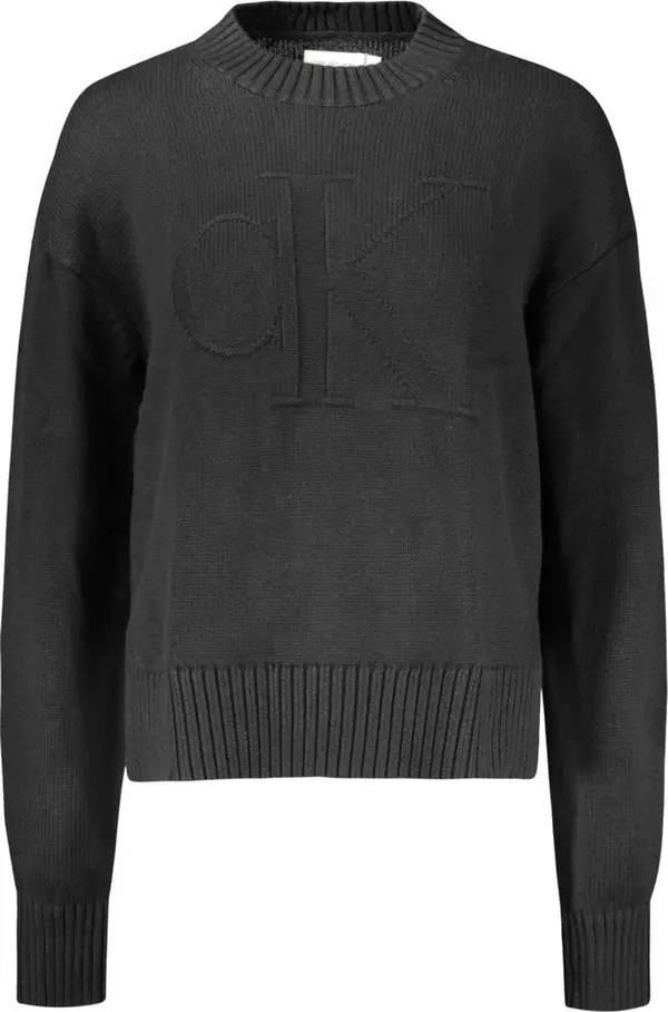 Black Cotton Women Sweater