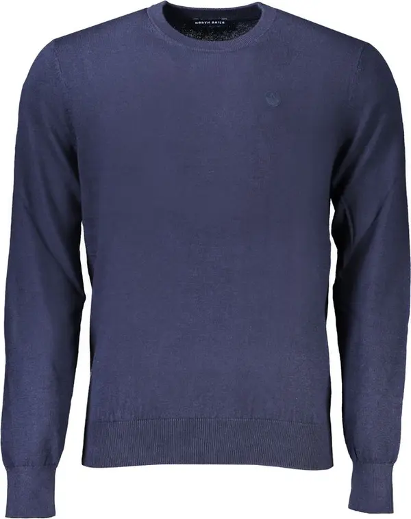 Blue Cotton Men Sweater