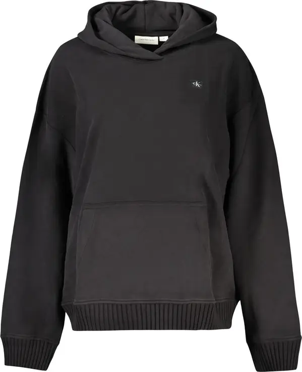 Black Cotton Women Sweatshirt