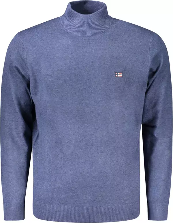 Blue Polyamide Men's Sweater