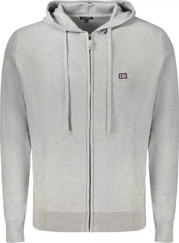 Grigio Poliammide Men's Cardigan