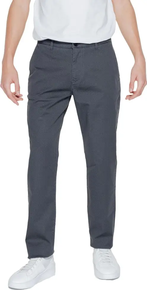Black Cotton Casual Pants