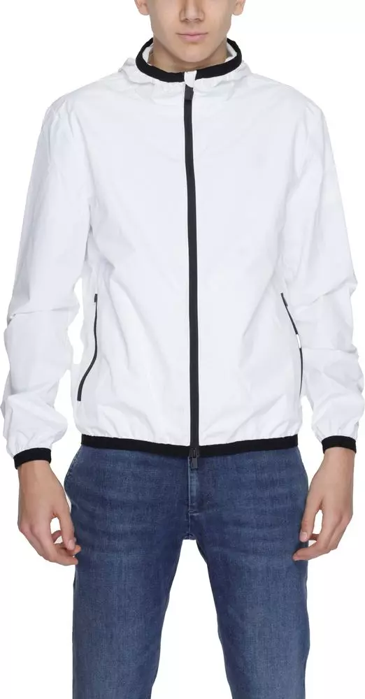 White Polyester Shell Jacket