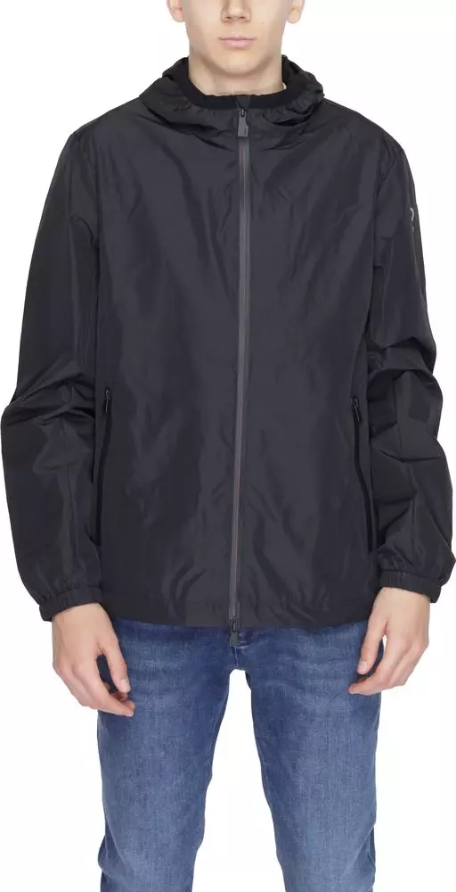 Black Polyester Shell Jacket