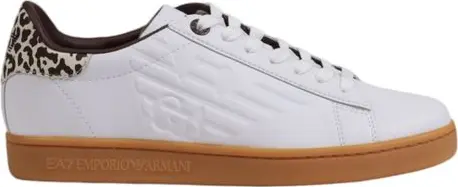 Beige Leather Low Top Sneakers