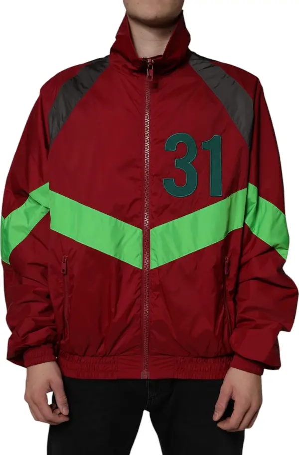 Multicolor Nylon Full Zip Windbreaker Jacket