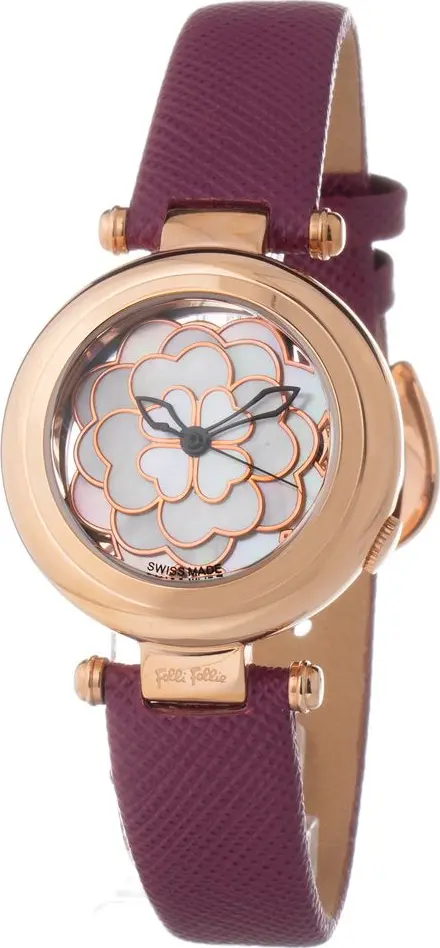 Purple Leather Dress Watch