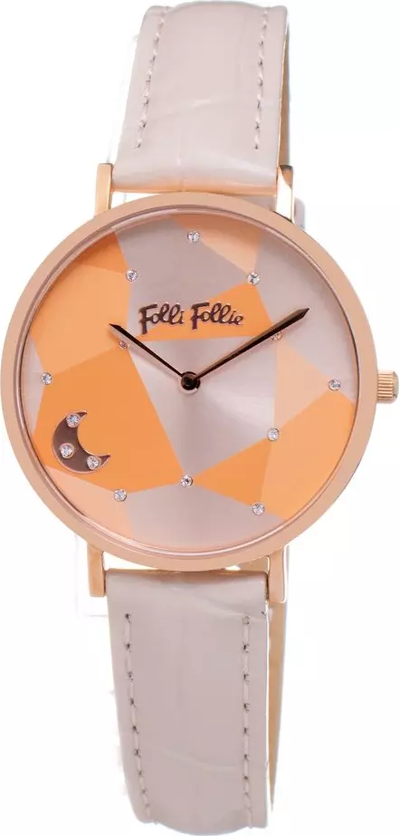 Beige Leather Dress Watch