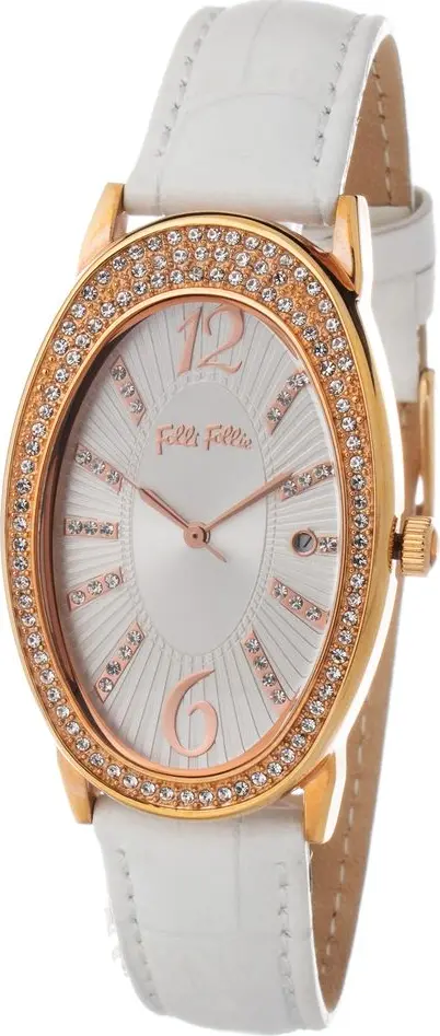 White Leather Dress Watch